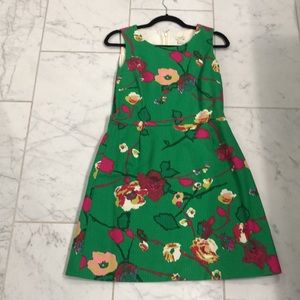Green & Pink JCrew Dress- size 6
